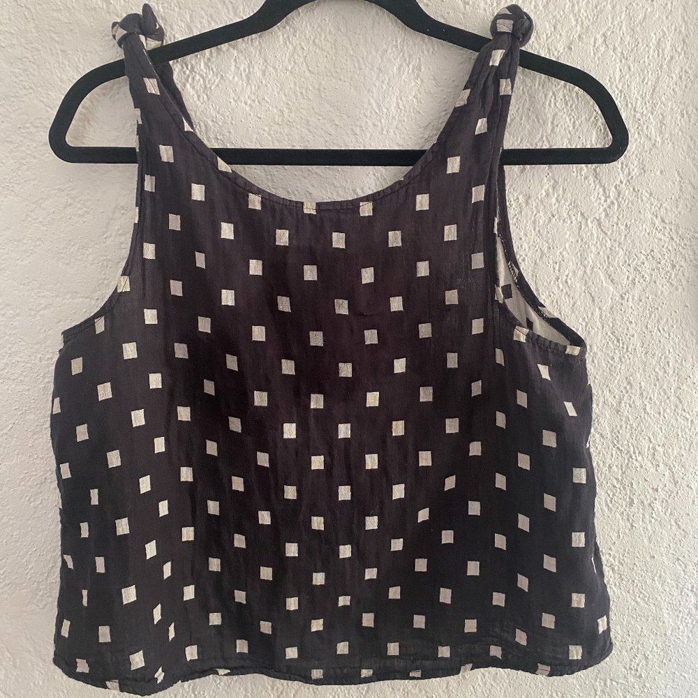 Black & White Polka Dot Cotton Tank